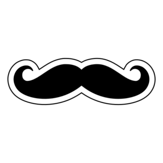 Moustache Sticker (Black)